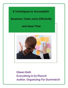 ebook cover of woman with hands up looking at many post it notes